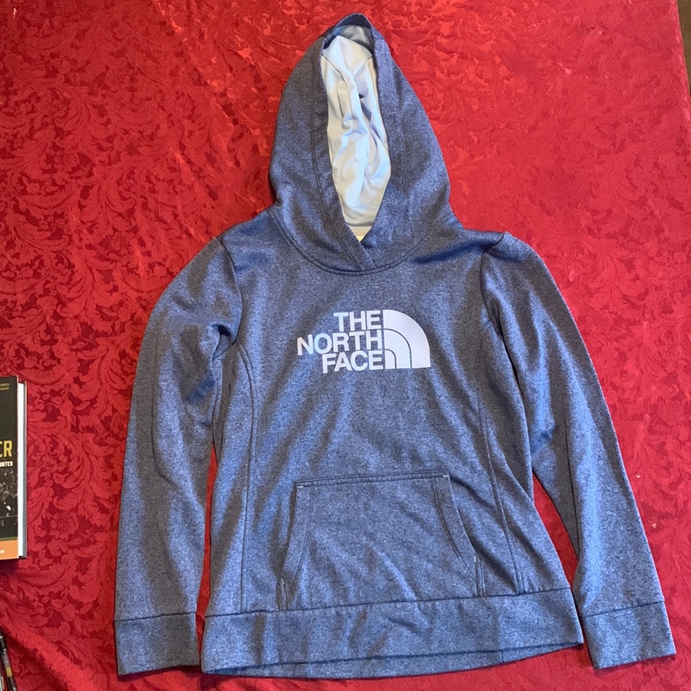 North face pull over hoodie girls size medium